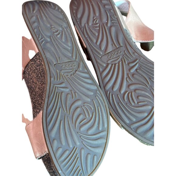 Abeo Tan Cork Wedge Sandals Women's Size 8.5N Hook and Loop Adjustable Straps 2" - Picture 8 of 8